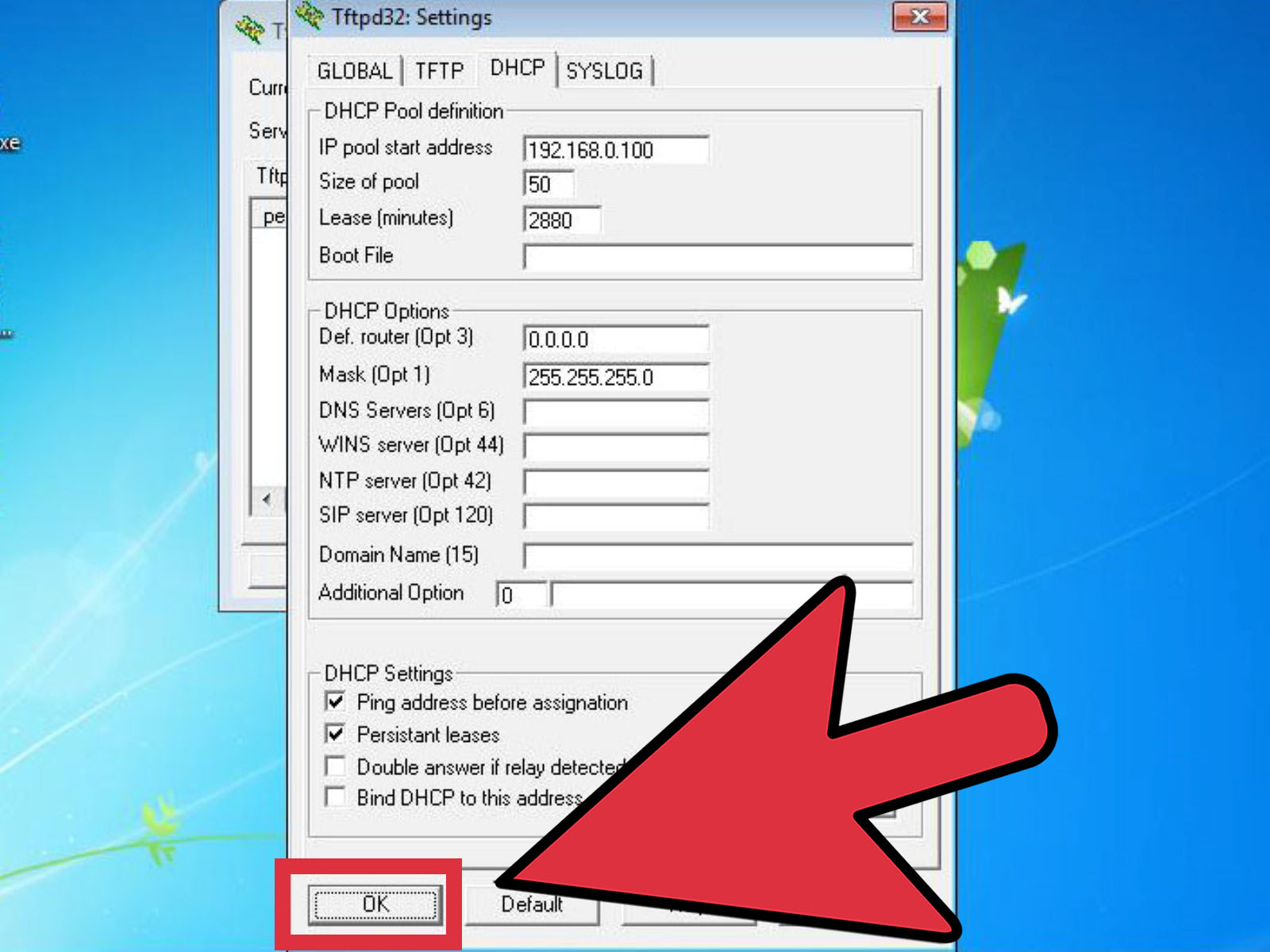 Change DHCP Settings In Windows 10