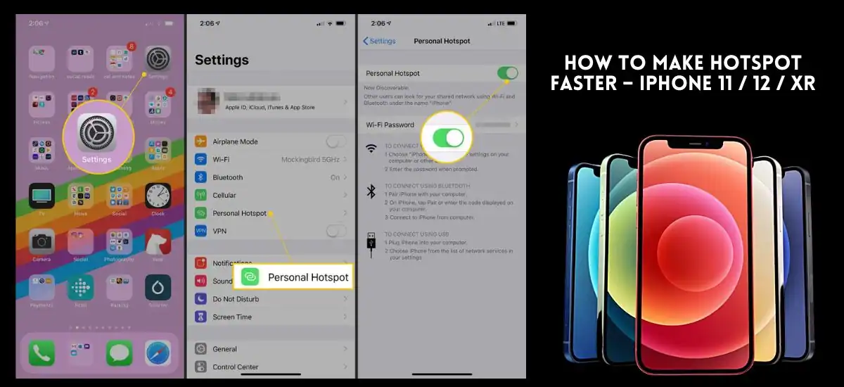 how to make hotspot faster iphone